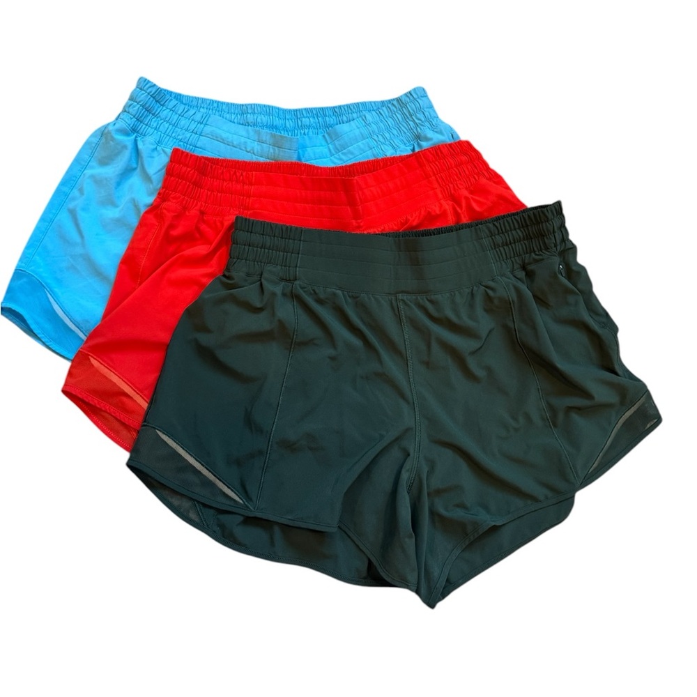 Bundle of 3 Lululemon Hotty Hot 4” Shorts